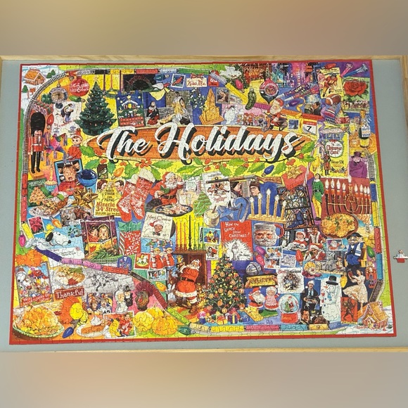 White Mountain Jigsaw Puzzle The Holidays 1000 Pieces James Mellet Complete - Picture 4 of 14